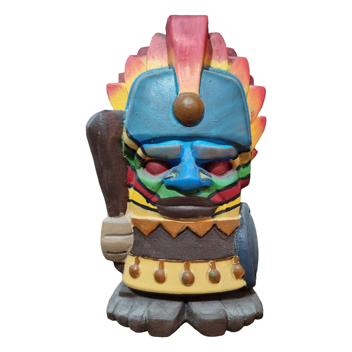 Ahşap Dekoratif Büst Heykeli Maya Totem