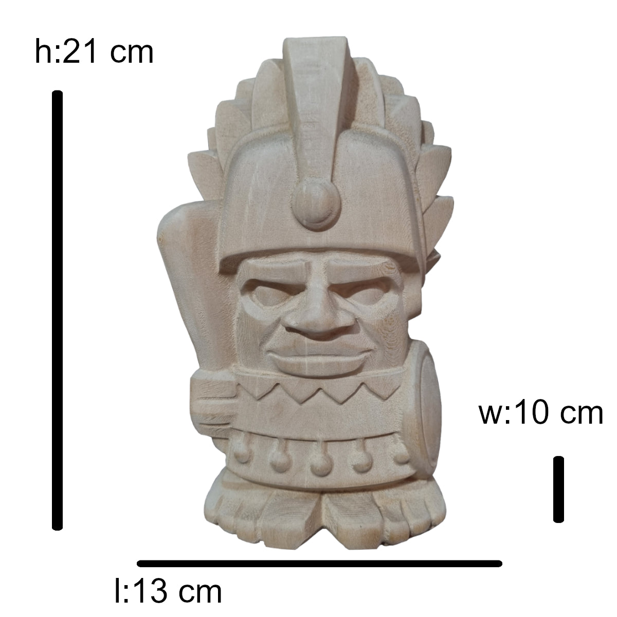 Ahşap Dekoratif Büst Heykeli Maya Totem