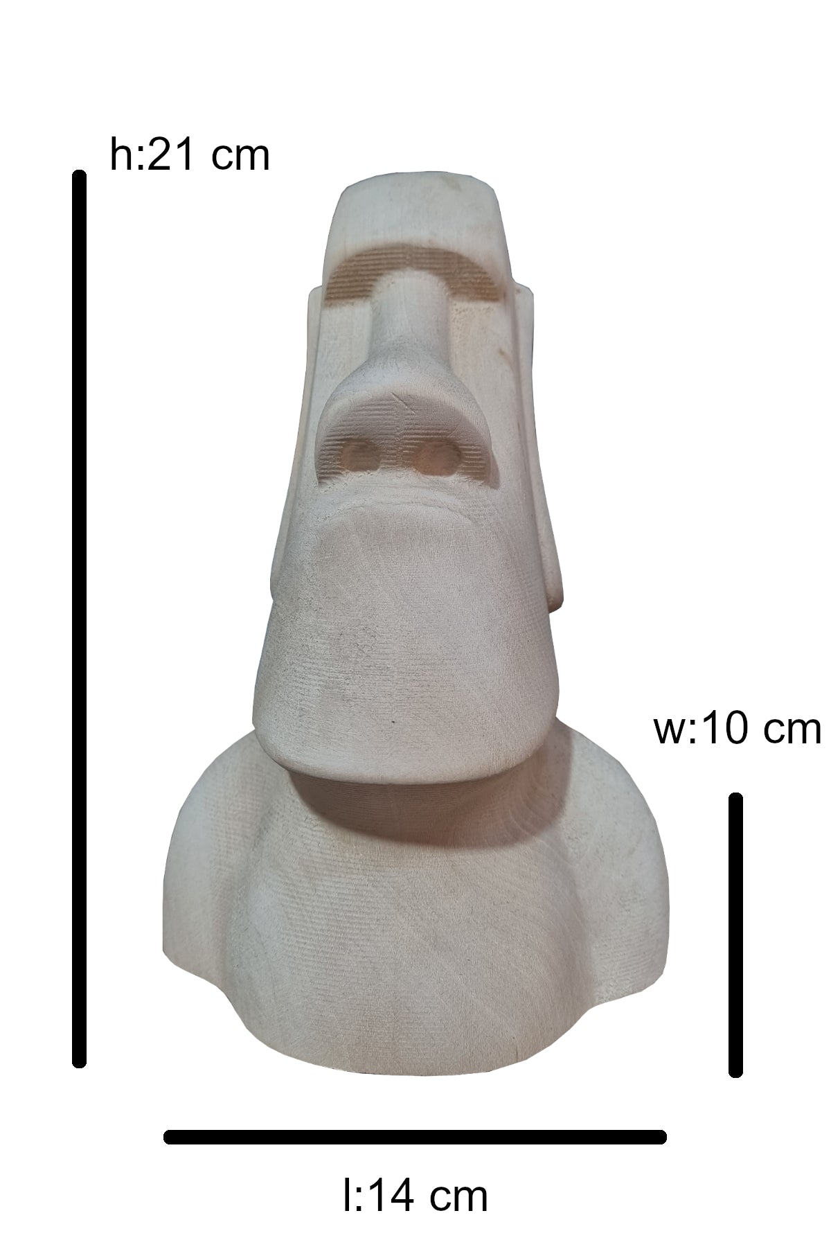 Ahşap Dekoratif Büst Heykeli Moai Totem